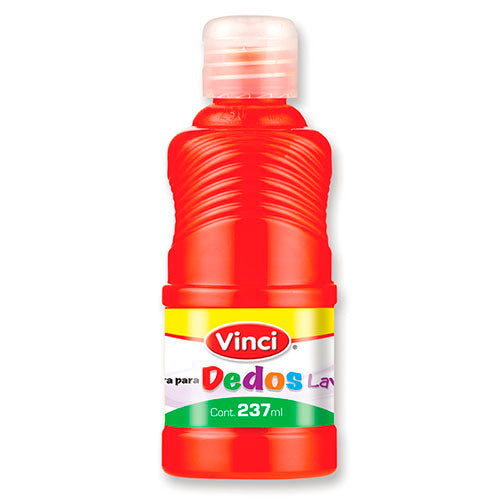 PINTURA PARA DEDOS VINCI LAVABLE 237ML NARANJA MOD. 22665