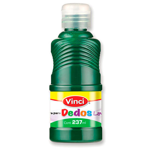 PINTURA PARA DEDOS VINCI LAVABLE 237ML VERDE MOD. 22669