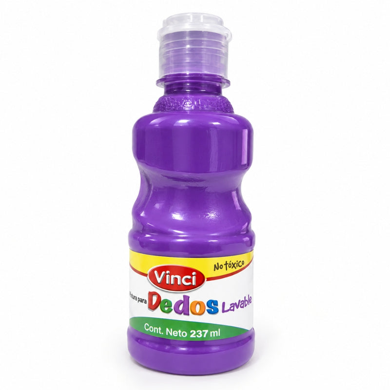 PINTURA PARA DEDOS VINCI LAVABLE 237ML VIOLETA MOD. 22670