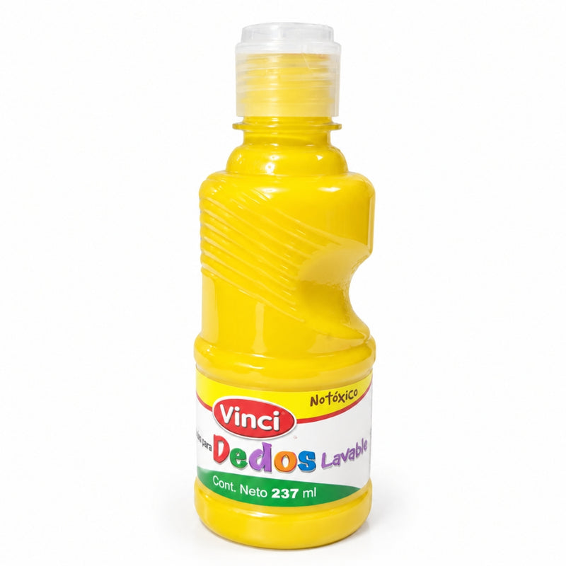 PINTURA PARA DEDOS VINCI METALLIC 237ML AMARILLO MOD. 22802