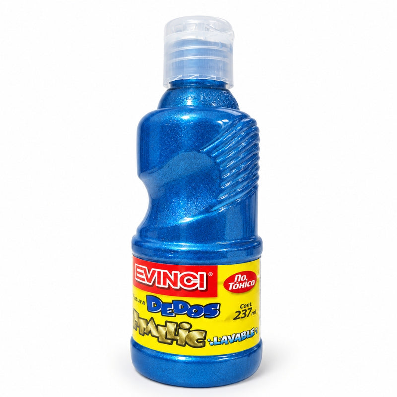 PINTURA PARA DEDOS VINCI METALLIC 237ML AZUL MOD. 22803