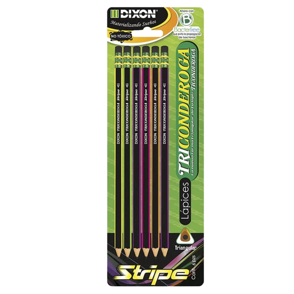 LAPIZ TRICONDEROGA STRIPE BLISTER C/6 MOD 55260