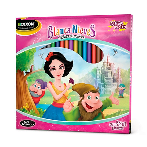 Lápices De Colores Largos Colores Vibrantes Estuche Con 24 Piezas