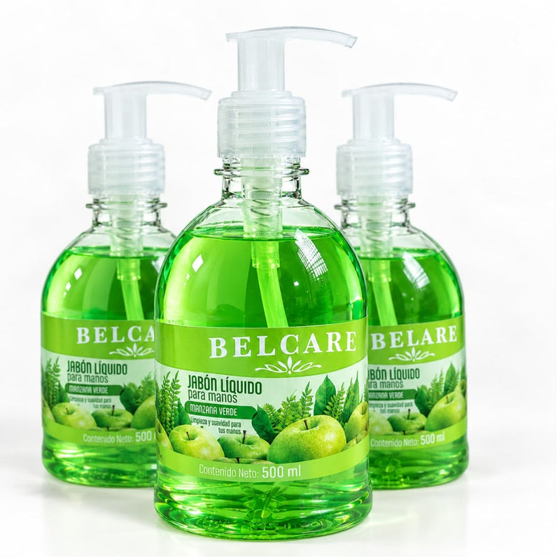 JABON LIQUIDO PARA MANOS 500 ML BELCARE MANZANA VERDE
