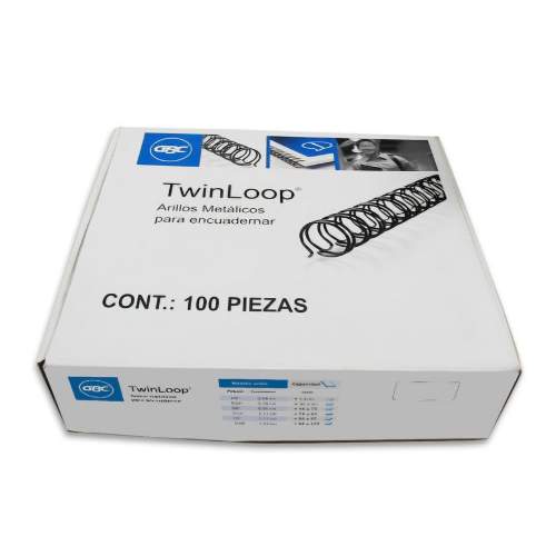 ARILLO METALICO TWIN LOOP NEGRO 7/16  M500144