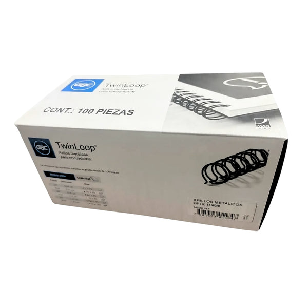 ARILLO METALICO TWIN LOOP NEGRO 9/16 