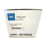 ARILLO METALICO TWIN LOOP NEGRO 9/16 