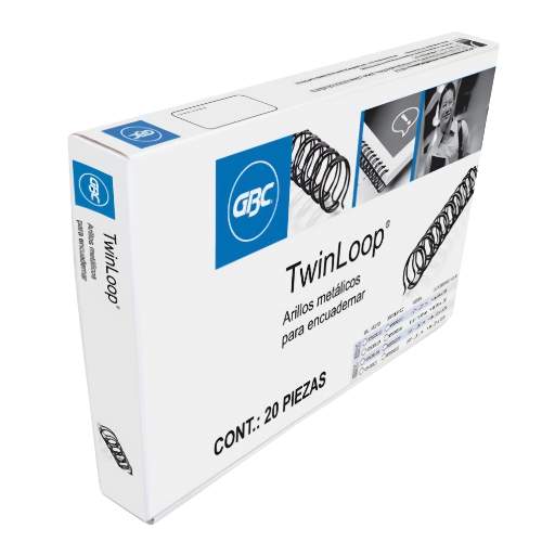 ARILLO METALICO TWIN LOOP NEGRO 9/16 