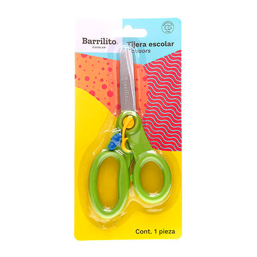 Tijera Escolar Barrilito Con Resorte