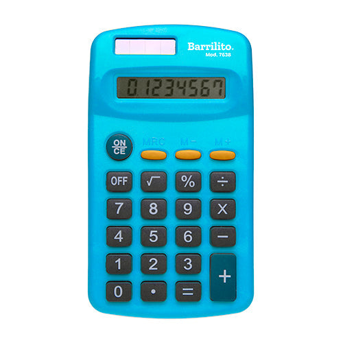 Calculadora Barrilito De Bolsillo 8 Dígitos Doble Fuente 1 Pieza