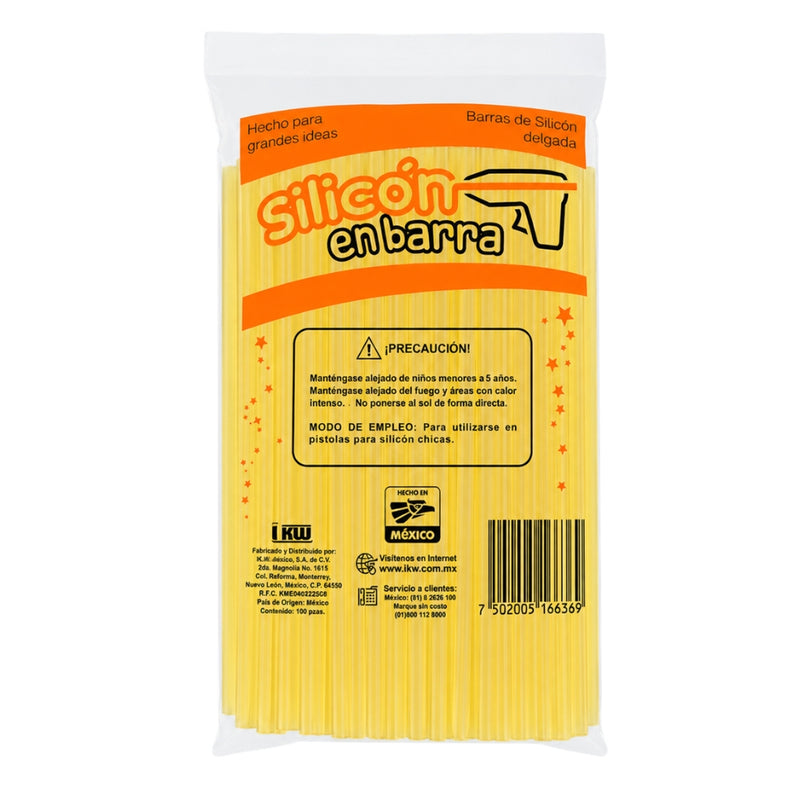 SILICON EN BARRA DELGADO AMARILLO BOLSA C/1 KILO