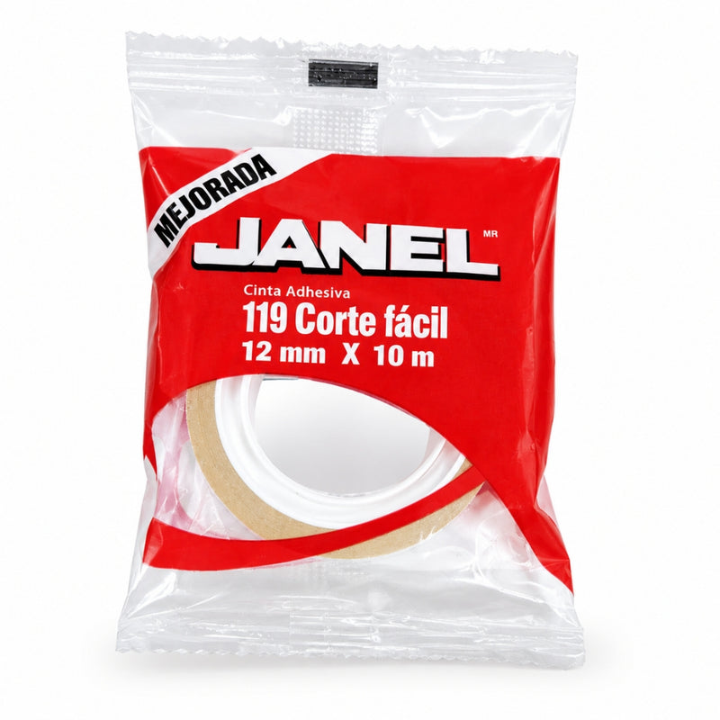 CINTA ADHESIVA CORTE FACIL JANEL 12X10 No 119