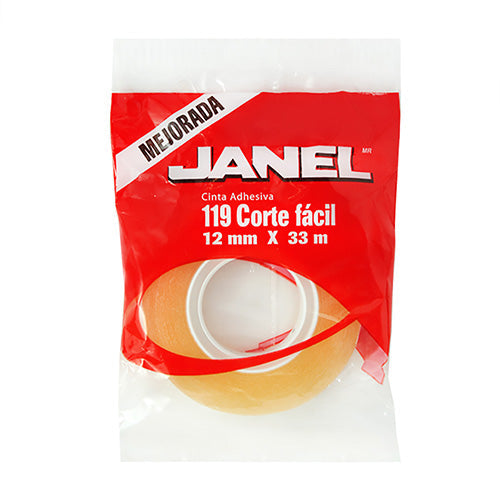 Cinta Adhesiva Janel Corte Fácil 12 Mm X 33 M Escolar