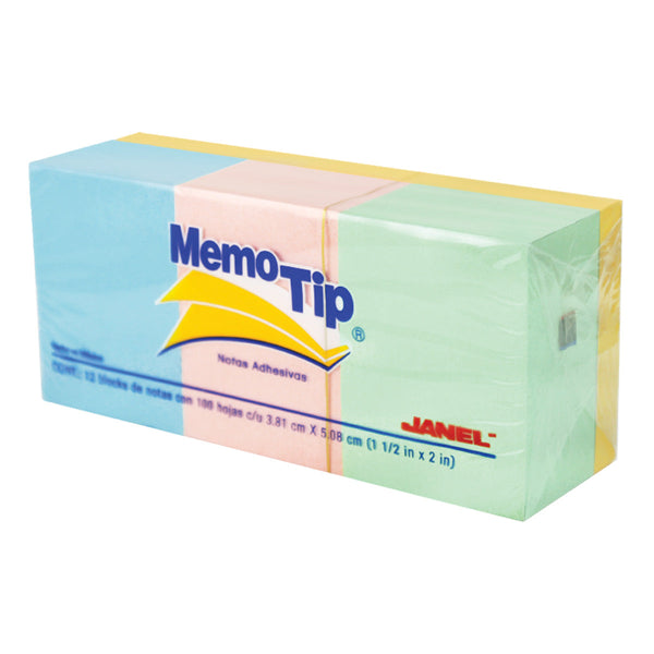 BLOCK NOTAS ADHESIVAS MEMOTIP 1.5X2 PASTEL