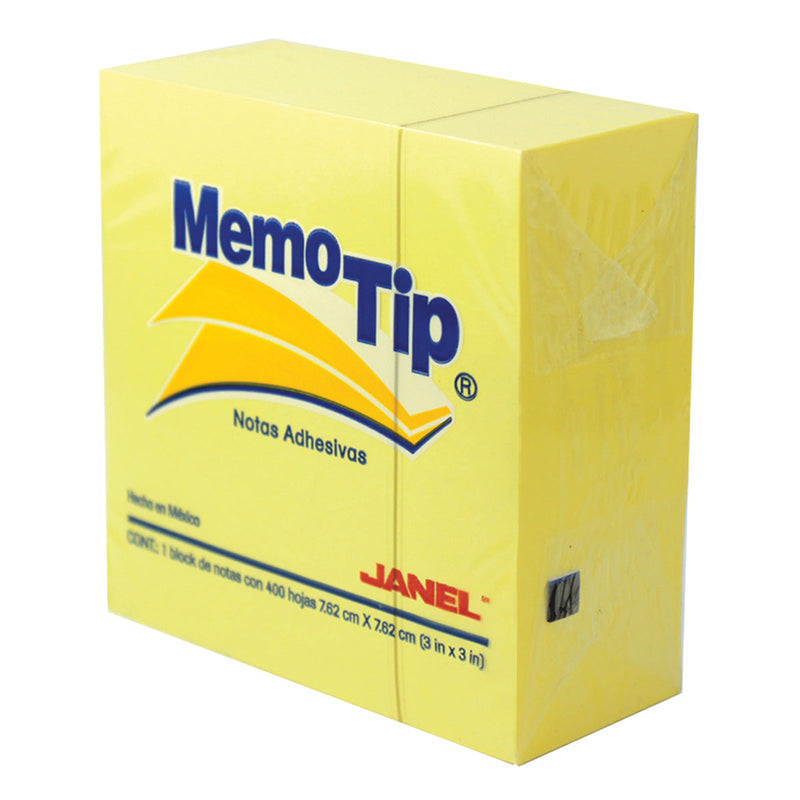 Notas Adhesivas Cubo Memotip Amarillo 3X3
