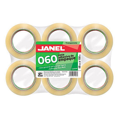 CINTA ADHESIVA JANEL 065 TRANSPARENTE 48X150