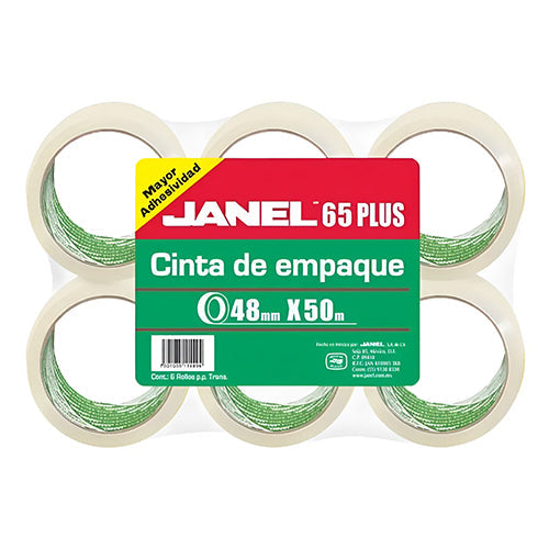 Cinta Transparente Adhesiva Janel Escolar 48 Mm X 50 M