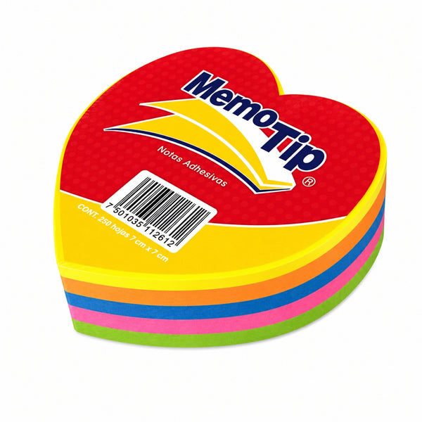 BLOCK NOTAS ADHESIVAS MEMOTIP 3X3 250 H CORAZON