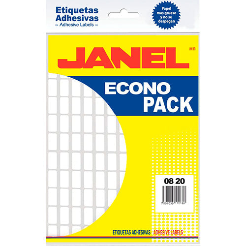 ETIQUETA JANEL ESCOLAR ECONOPACK No 4 BLANCA 8X20 E120820200