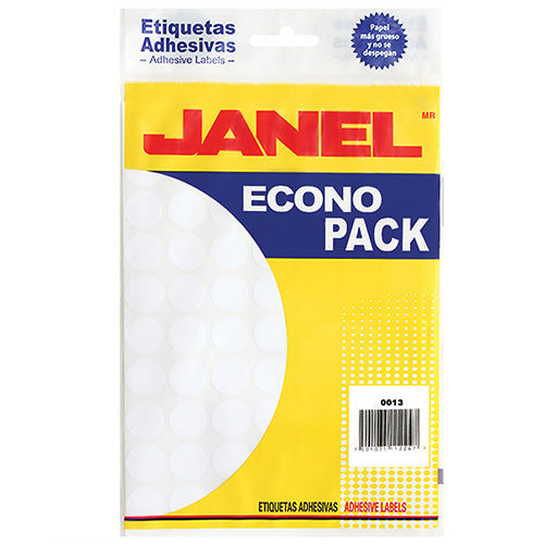 ETIQUETA JANEL ESCOLAR ECONOPACK No 9 BLANCA 13 E120013200