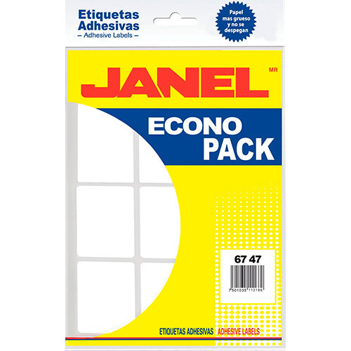 ETIQUETA JANEL ESCOLAR ECONOPACK No 13 BLANCA 67X47 E126747200