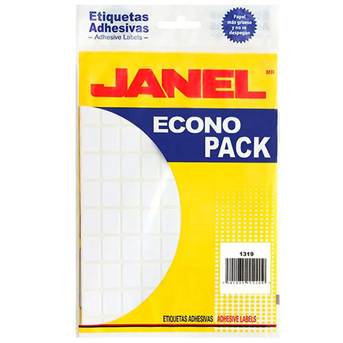 ETIQUETA JANEL ESCOLAR ECONOPACK No 22 BLANCA 13X19 E121319200