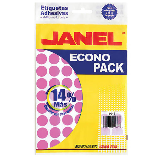 ETIQUETA JANEL ECONOPLACK FLOURESCENTE No 9 ROSA 13 E060013220