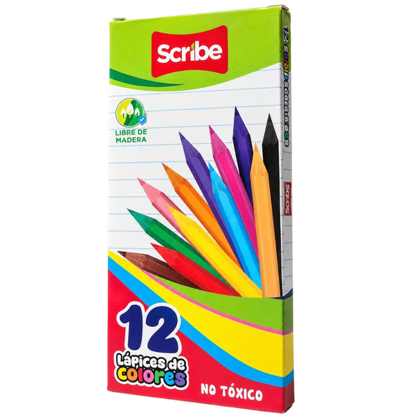 COLORES DE MADERA 12 LARGOS SCRIBE