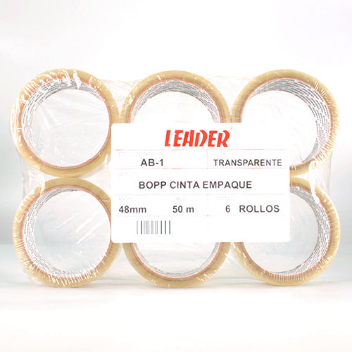 Cinta Transparente Adhesiva Alta Adherencia 48 Mm X 50 M