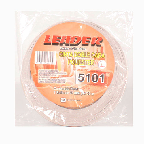 CINTA DOBLE CAPA POLIESTER LEADER 36X33 5101