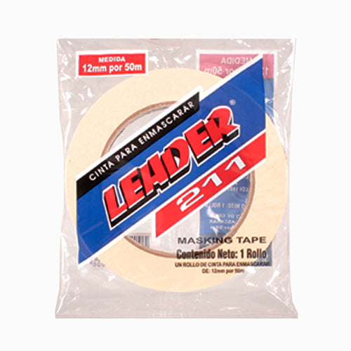 Cinta Masking Adhesiva Papel Crepé Color Crema 12 Mm X 50 M