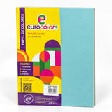 HOJA EUROCOLORS PAQ 100 CTA EC1040 ARCOIRIS PASTEL