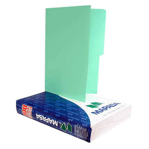 Carpeta Oficio Cartulina 170 G Verde Paquete Con 100 Unidades