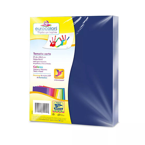 Hoja De Papel Eurocolors Azul Aguamarina Paquete Con 100 Hojas