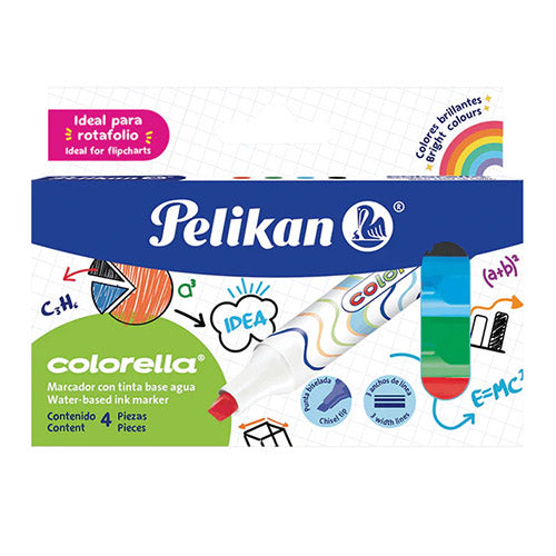 MARCADOR DE AGUA PELIKAN 30111840 COLORELLA EST C/4