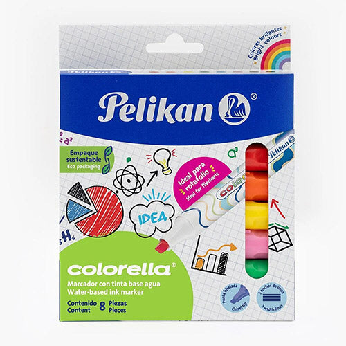 MARCADOR DE AGUA PELIKAN 30111800 COLORELLA EST C/8
