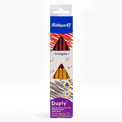 LAPIZ DUPLY PELIKAN GRAFITO/ ROJO TRIANGULAR 30330206