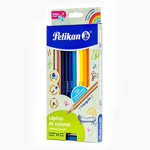 COLORES PELIKAN TRIANGULAR 24 LARGOS 30330304