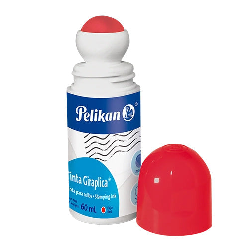 TINTA P/COJIN PELIKAN ROLL-ON 60ML.GIRAPLICA ROJO 14420003