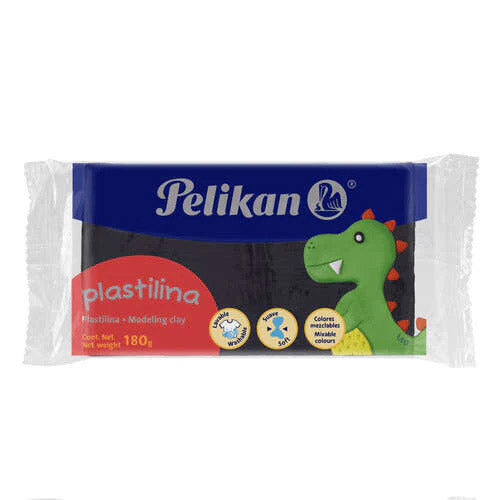 PLASTILINA PELIKAN 6700117 MARQUETA 180G NEGRO