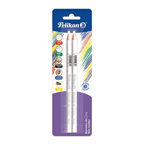 MARCADOR DE CERA PELIKAN 50800128 BLANCO BLISTER C/2