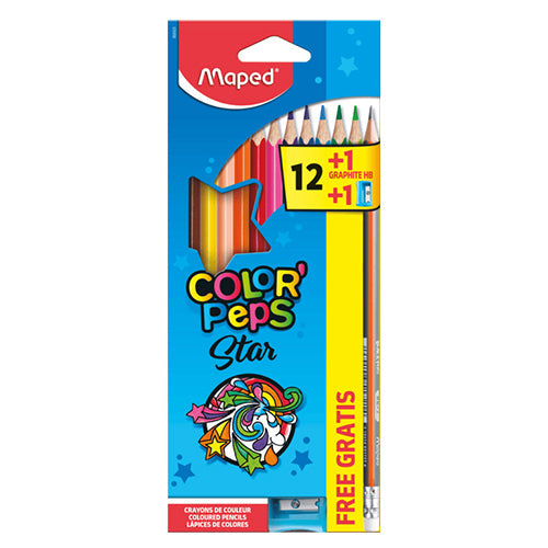 COLORES PEPS MAPED TRIANGULAR (2.9MM) 12 L 183212ZV/832023+LAPIZ+SAC