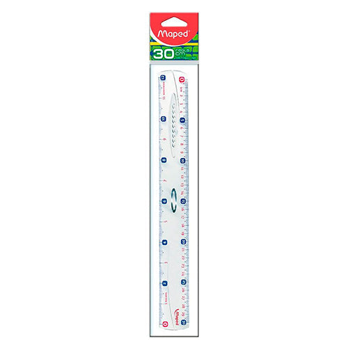 REGLA MAPED TRANSPARENTE 30CMS. (MAPED) 26005