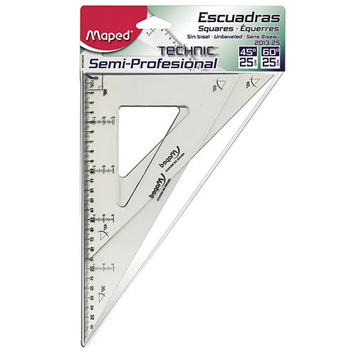 JGO ESCUADRA SILCO SEM.PROF C/G S/B 25CM 2013J025G