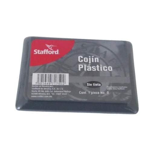 COJIN P/SELLO STAFFORD PLASTICO NO. 0 SIN TINTA