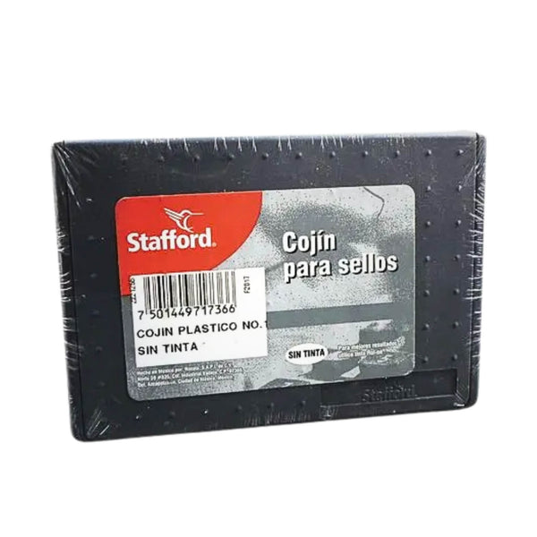COJIN P/SELLO STAFFORD PLASTICO NO. 1 SIN TINTA.