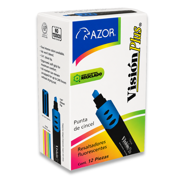 MARCATEXTOS VISION PLUS AZUL 2600AZ