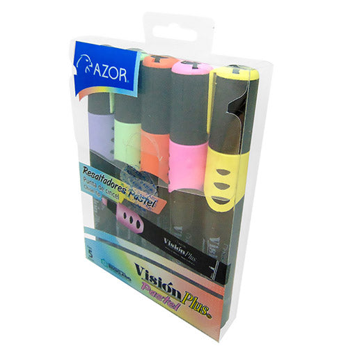 MARCATEXTOS VISION PLUS PASTEL C/5 COLORES SURTIDOS 301.2625P