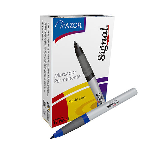 MARCADOR PERMANENTE SIGNAL P/FINO AZUL 30003