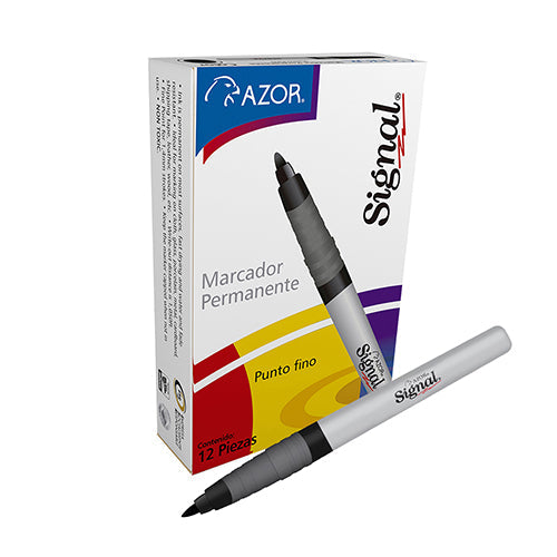 MARCADOR PERMANENTE SIGNAL P/FINO NEGRO 30001